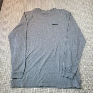 Patagonia Shirt Mens Large Gray Long Sleeve Buffalo Graphic Responsibili-Tee